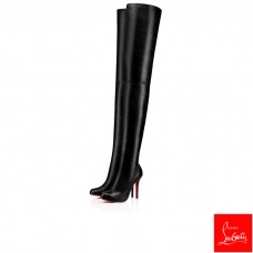 Christian Louboutin Tall Boots Louise X Black 100 mm Leather Women