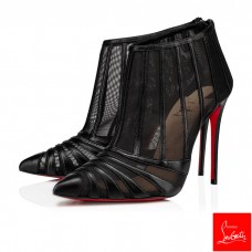 Christian Louboutin Ankle Boots Baleine Black 100 mm Leather Women