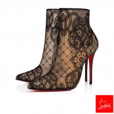 Christian Louboutin Ankle Boots Gipsybootie Black 100 mm Lace Women