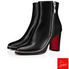 Christian Louboutin Ankle Boots Telezip Black/Black Lucido 85 mm Leather Women