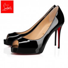 Christian Louboutin Platforms New Very Prive Black 100 mm Patent Leather Women