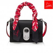 Christian Louboutin Top Handle Elisa Top Handle Mini Black/red/silver Classic Leather Women