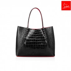 Christian Louboutin Totes Cabarock Small Tote Bag Black Leather Women