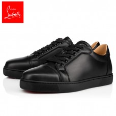 Christian Louboutin Sneakers Vieira Flat Black Black calfskin Leather Women