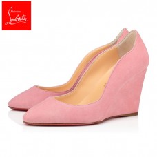 Christian Louboutin Wedges Tanja Pink 85 mm Classic Leather Women