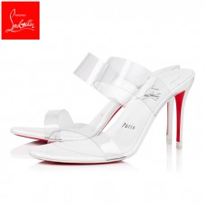 Christian Louboutin Mules Just Nothing White 85 mm Patent Leather Women
