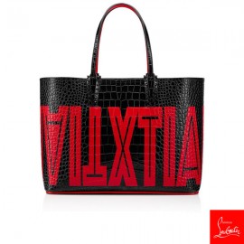 Christian Louboutin Iconic Bags Cabata Tote Bag Black/red Leather Women
